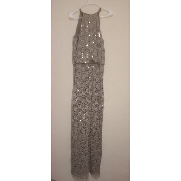 R&M Richards Sparkly Gold Dress - Picture 1 of 6